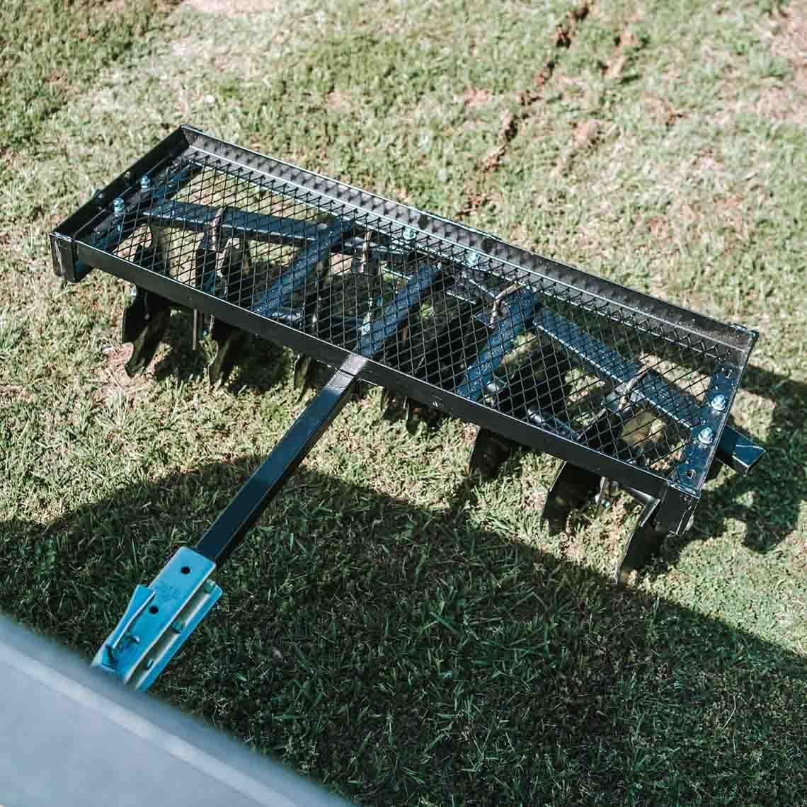 2025 Distributors Inc. 4-Ft Notched Disc Harrow Attachment Pull Behind for ATV and UTV 2-in Towball Hitch NO250072