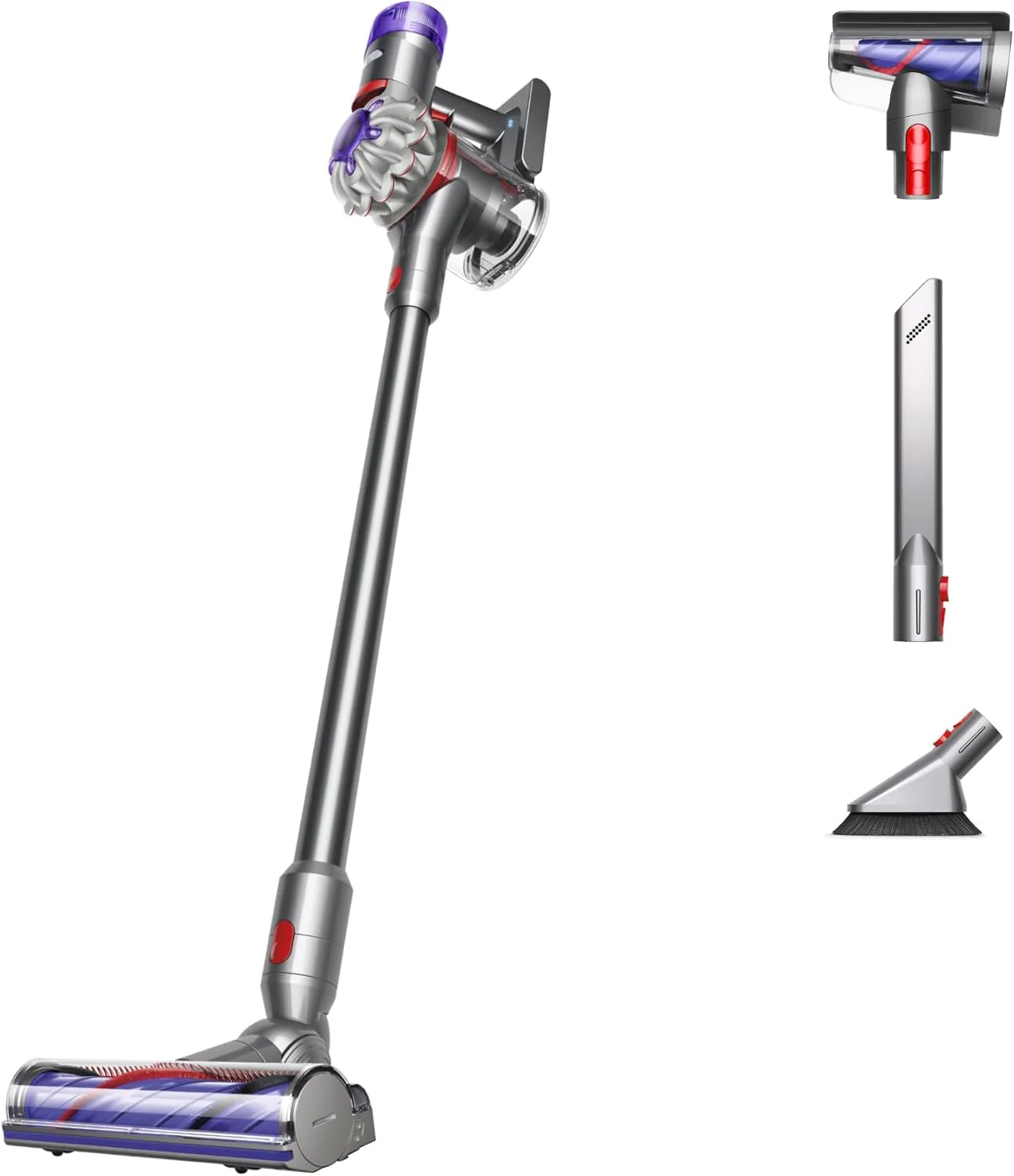 Cordless vacuum cleaner, silver/nickel