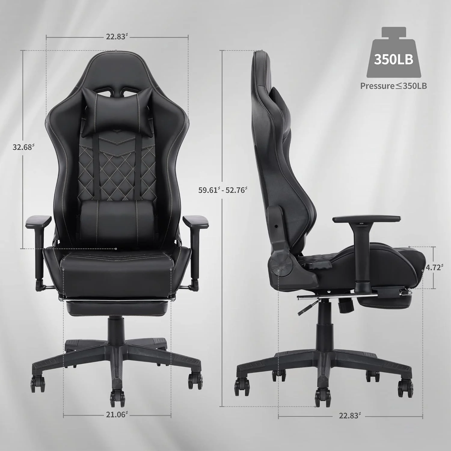 2025 Classic PU Leather Large and Tall Ergonomic Computer Chair