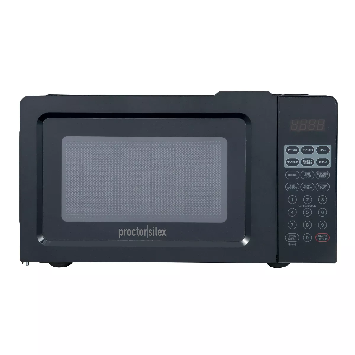 2025 Proctor Silex 700W Countertop Microwave, 0.6 Cu. Ft, Black, Green LED Display, 10 Power Levels