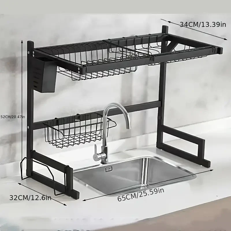 Adjustable Sink Dish Drying Rack - Custom Fit from 24
