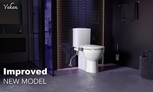 Veken Bidet Attachment for Toilet - Ultra-Slim Self Cleaning Fresh Cold Water Sprayer Bidets