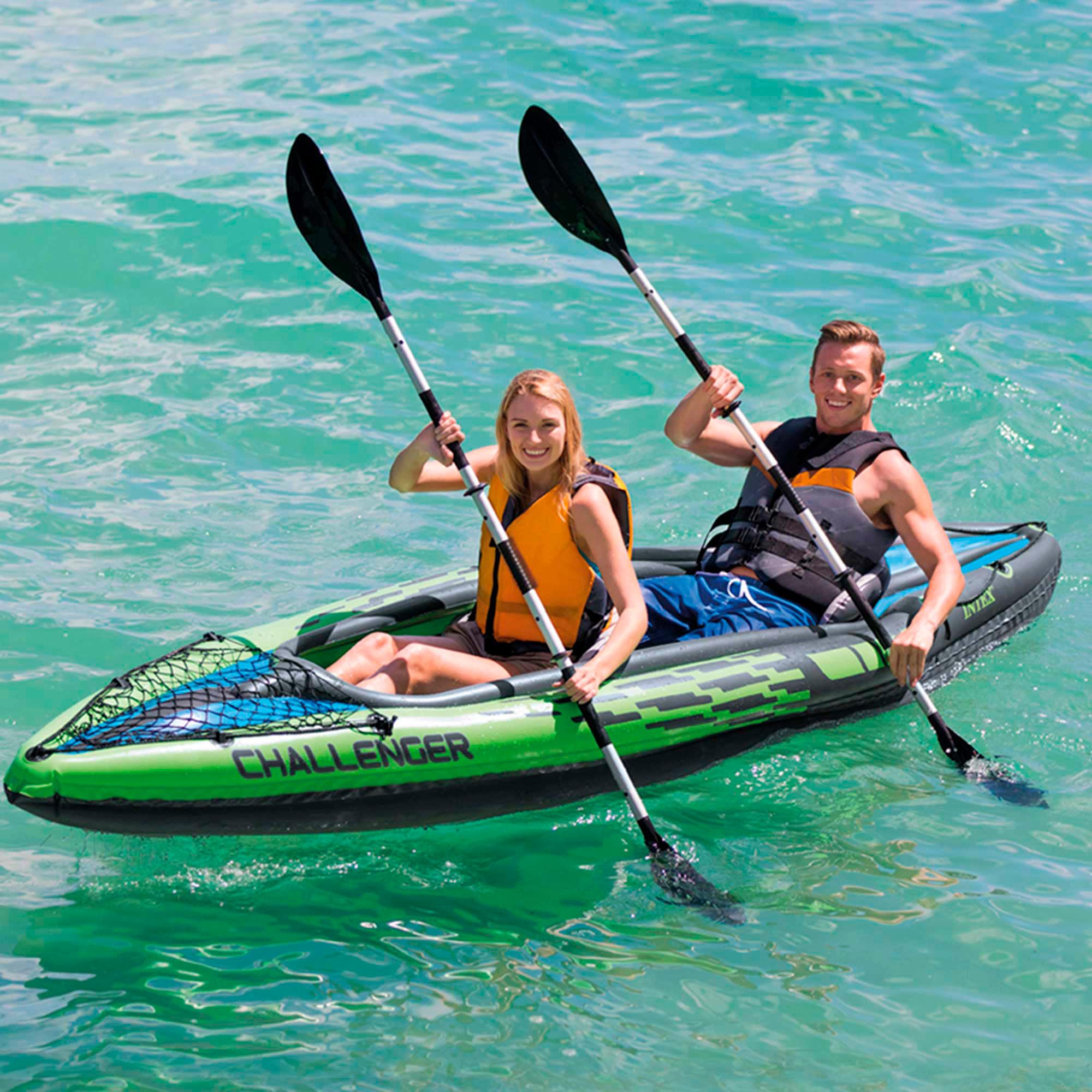 Intex Challenger K1 Inflatable Kayak Set – 1-Person – 220lb Weight Capacity