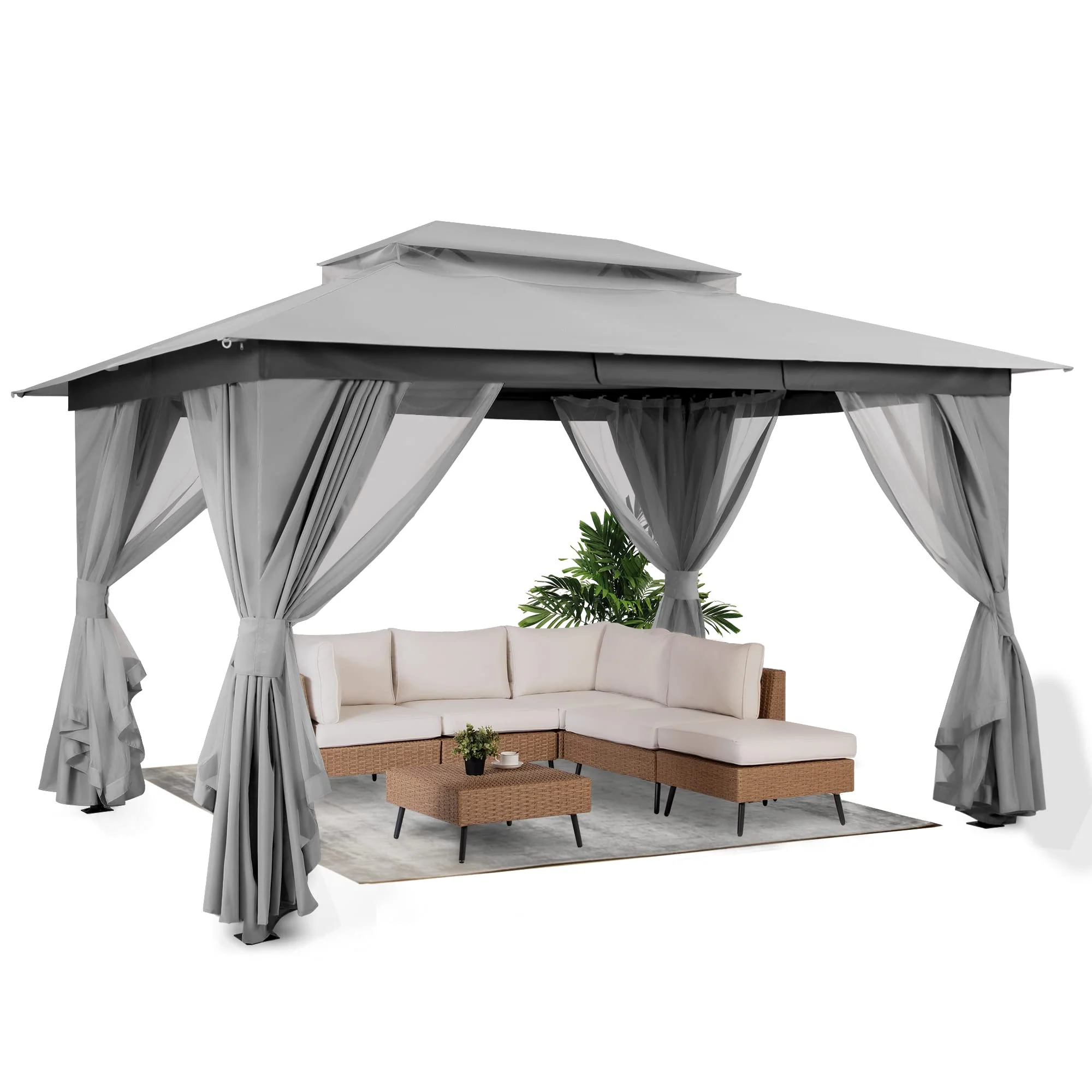 Outdoor Patio Gazebo 10'x13' with Expansion Bolts