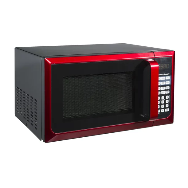 2025 Beach Stainless Steel 0.9 Cu. ft. Red Microwave Oven, Red Stainless Steel