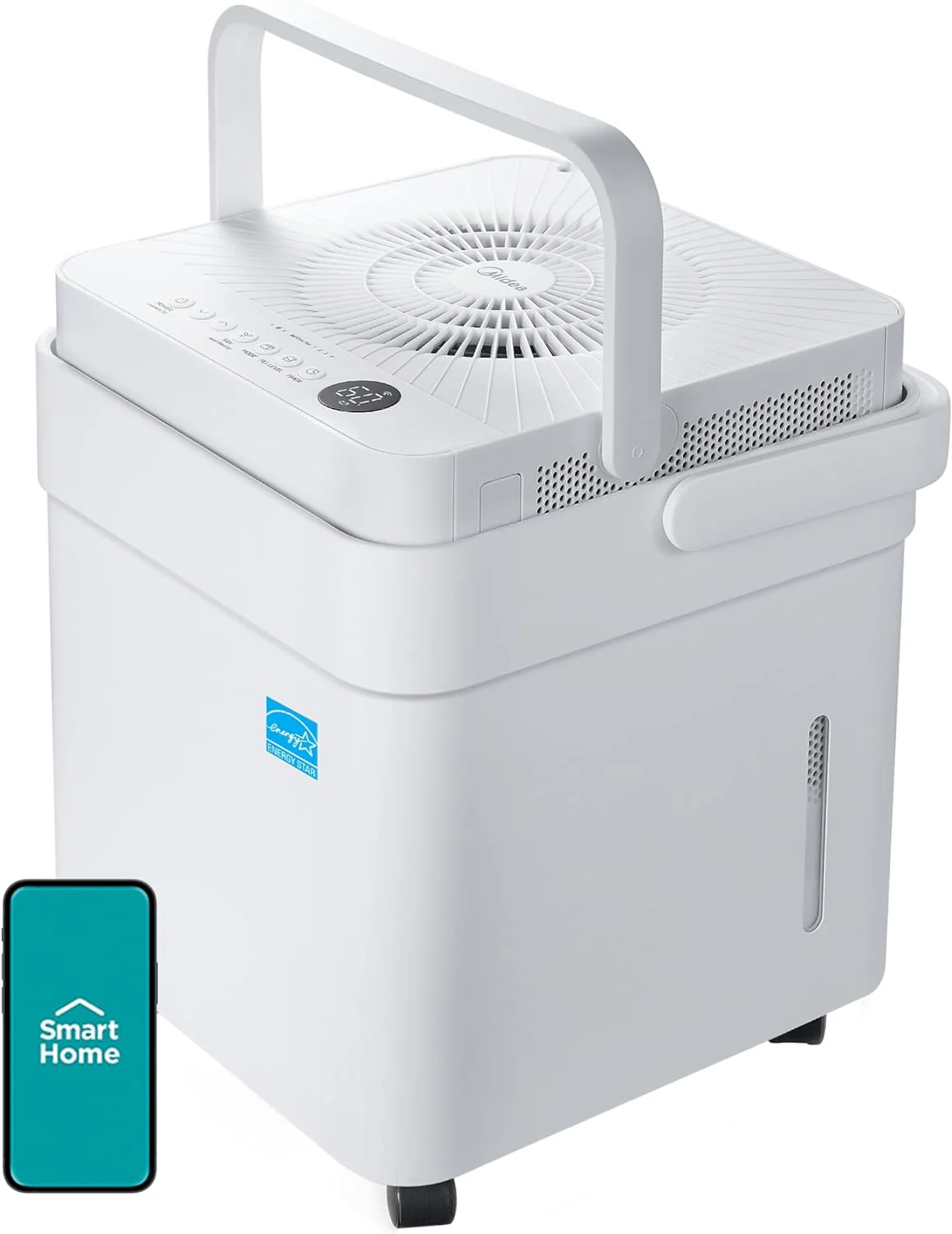 Midea Cube 35 Pint Dehumidifier for Basement and Rooms at Home for up to 3,500 Sq. Ft., Smart Control, Compatible with Alexa (White), Drain Hose Included, ENERGY STAR Most Efficient 2023
