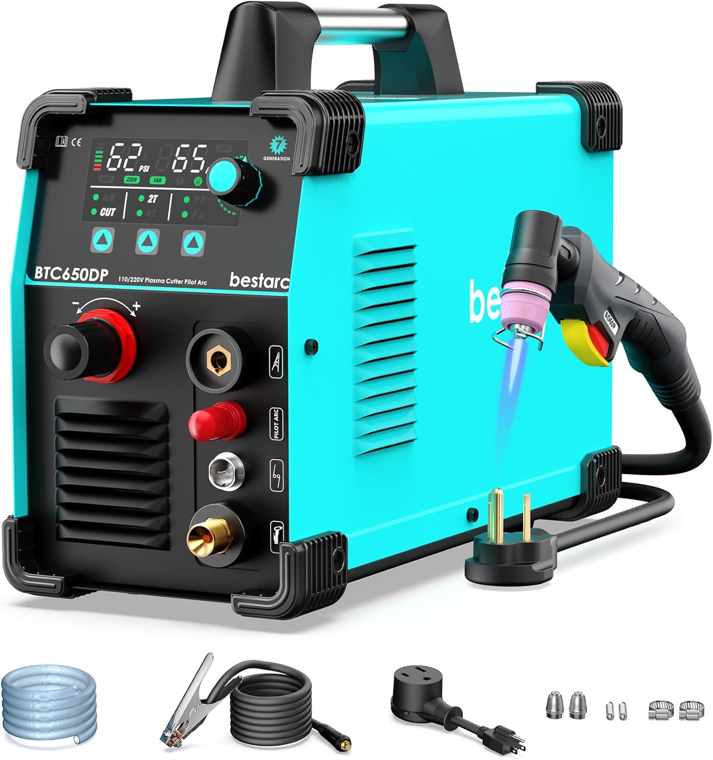 BTC500DP 7th Gen 50A Plasma Cutter, Dual Voltage 110/220V, Digital Display