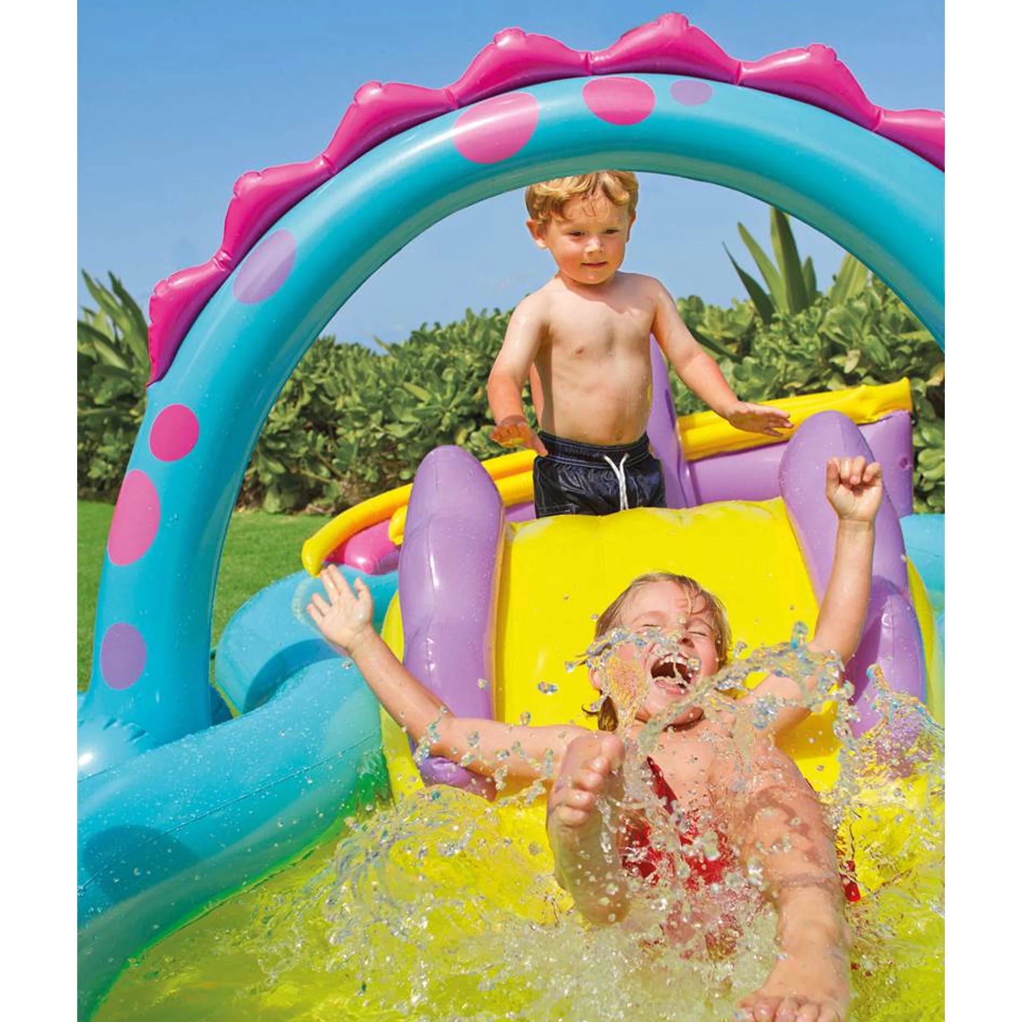 Dinoland Kiddie Inflatable Pool & Inflatable Ocean Backyard Kiddie Pool