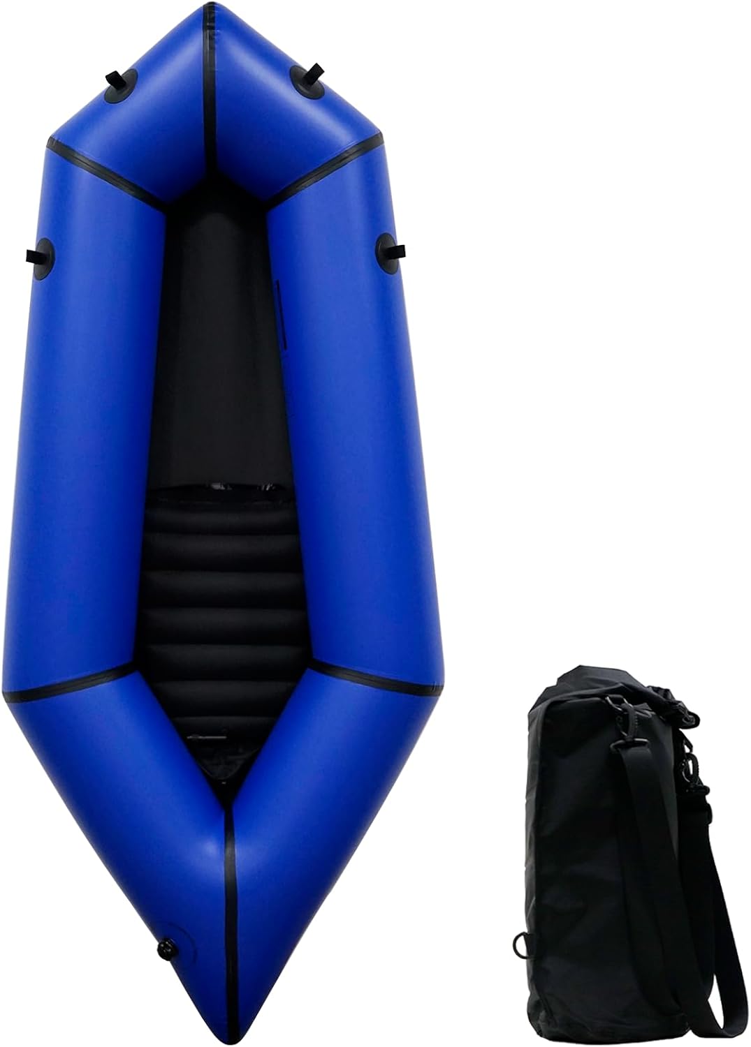 Lightweight Packrafts, TPU Inflatable Kayak for Flat Water Rafting Camping Trip/Fishing/Water Adventures 1 Person/2 Person Packraft, 330lb/660lb Weight Capacity