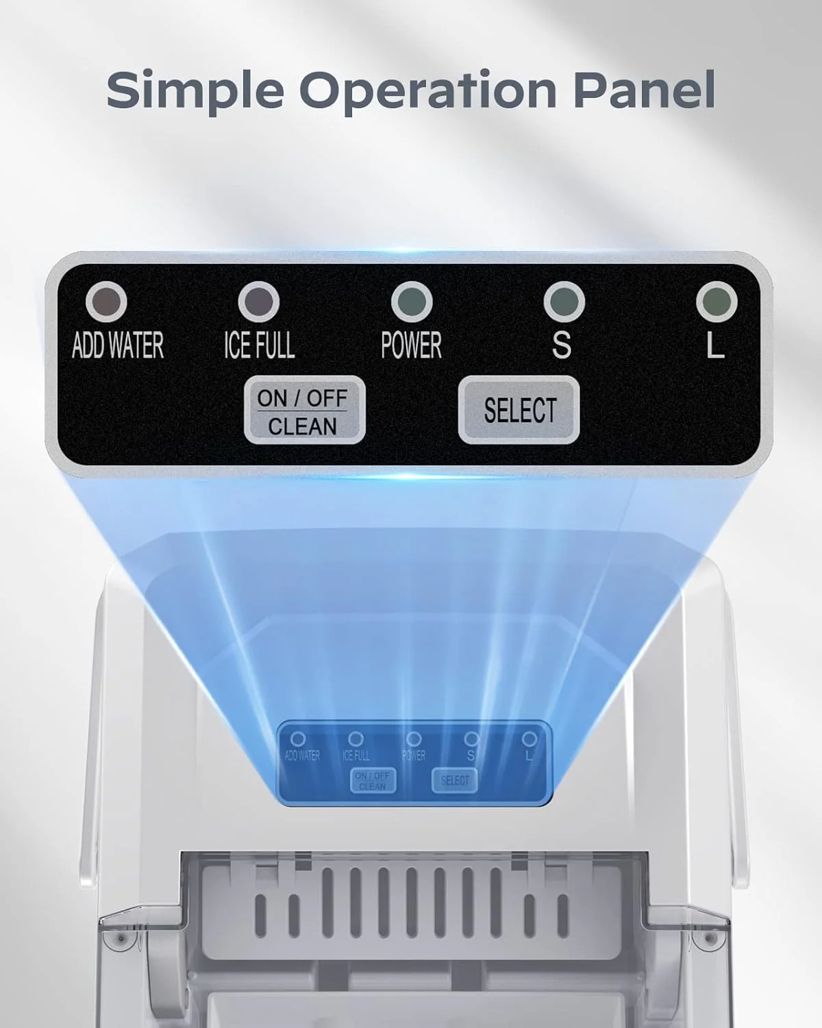 Nugget Ice Maker Countertop Pebble Ice Maker with Soft Chewable Ice