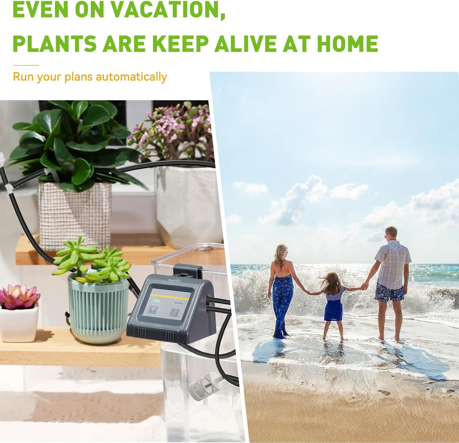 RAINPOINT WiFi Automatisches Bewsserungssystem für Zimmerpflanzen,DIY-Tropfbewsserungsset Fernsteuerung des automatischen/manuellen/verzgerten Bewsserungsmodus über APP