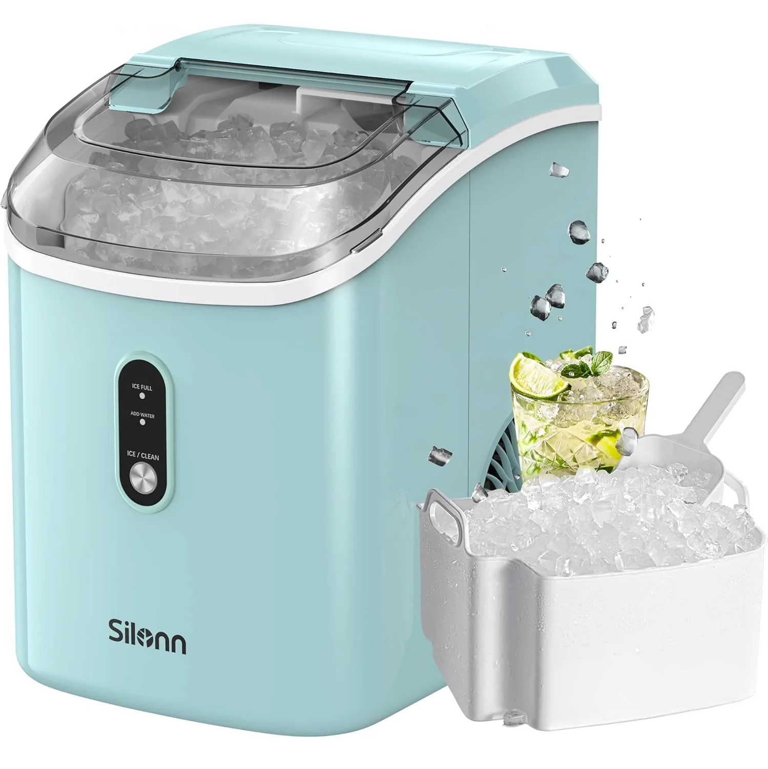 Ice Maker Countertop Silonn Chewable Pellet Ice Machine
