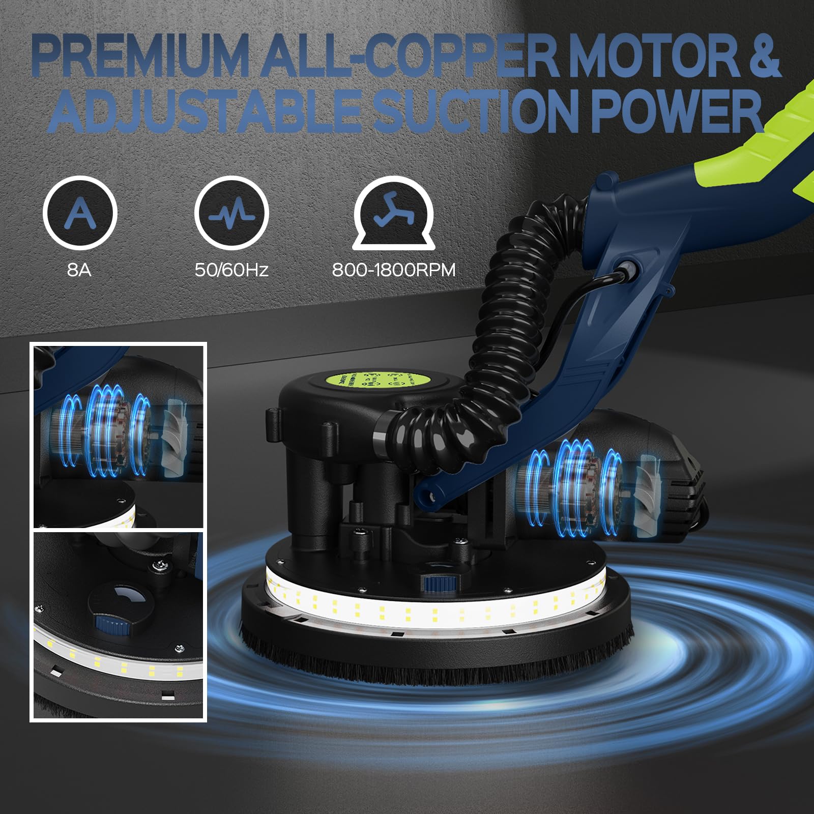 IMQUALI Drywall Sander with Vacuum Dust Collector