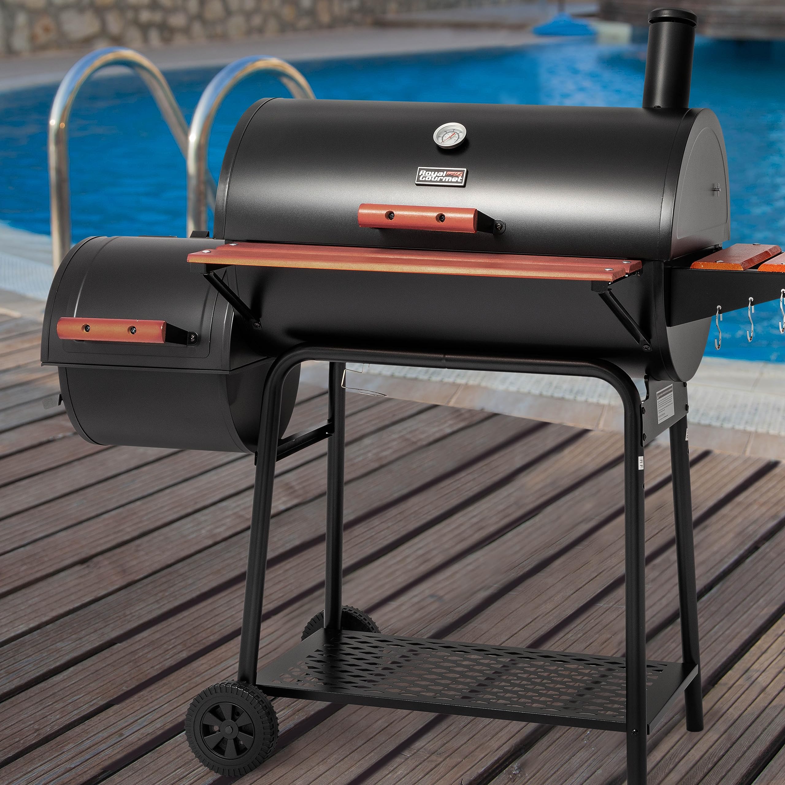Royal Gourmet CC1830W 30-Inch Charcoal Grill with Offset Smoker