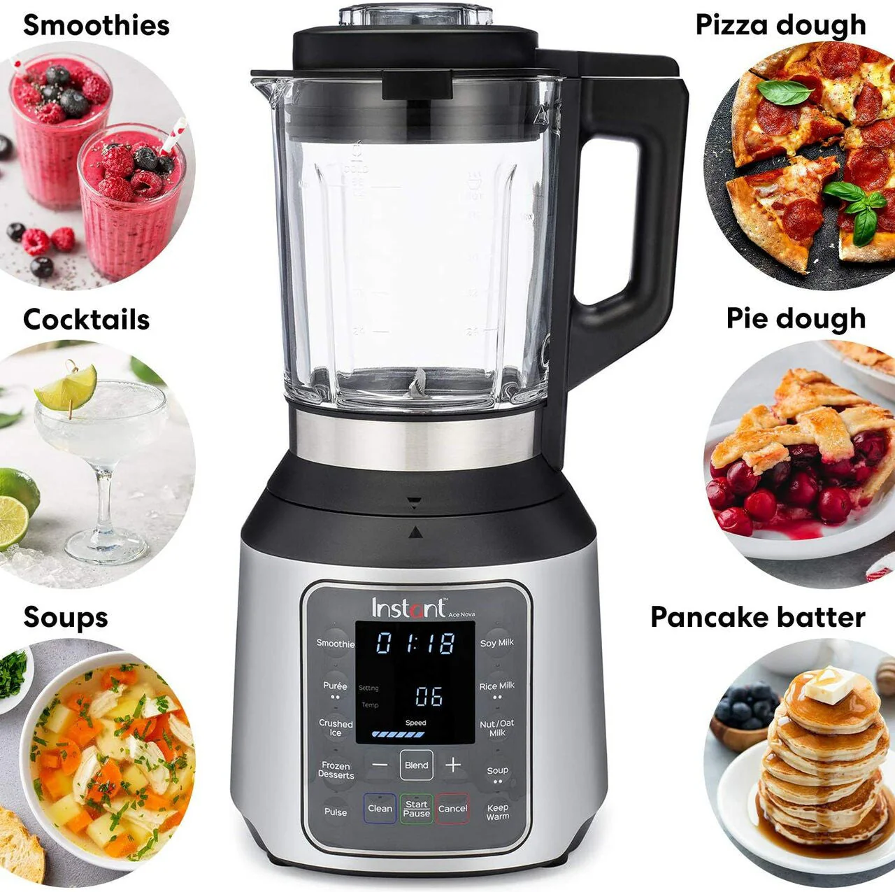 2025 Instant Ace Nova Cooking Blender, Hot and Cold, 9 One Touch Programs, 54 oz, 1000W