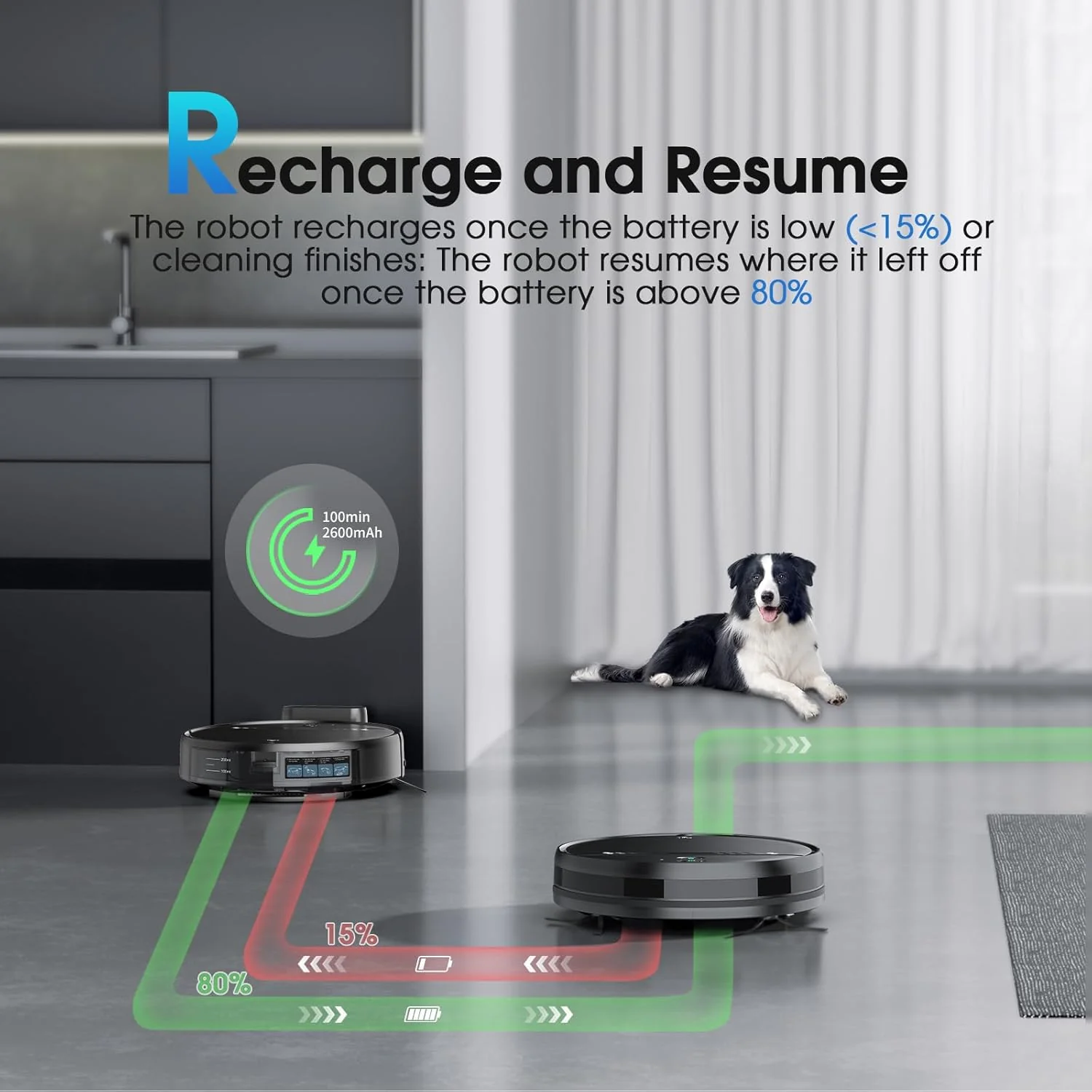 SHELIKI Robot Vacuum and Mop 2-in-1 with Strong Suction