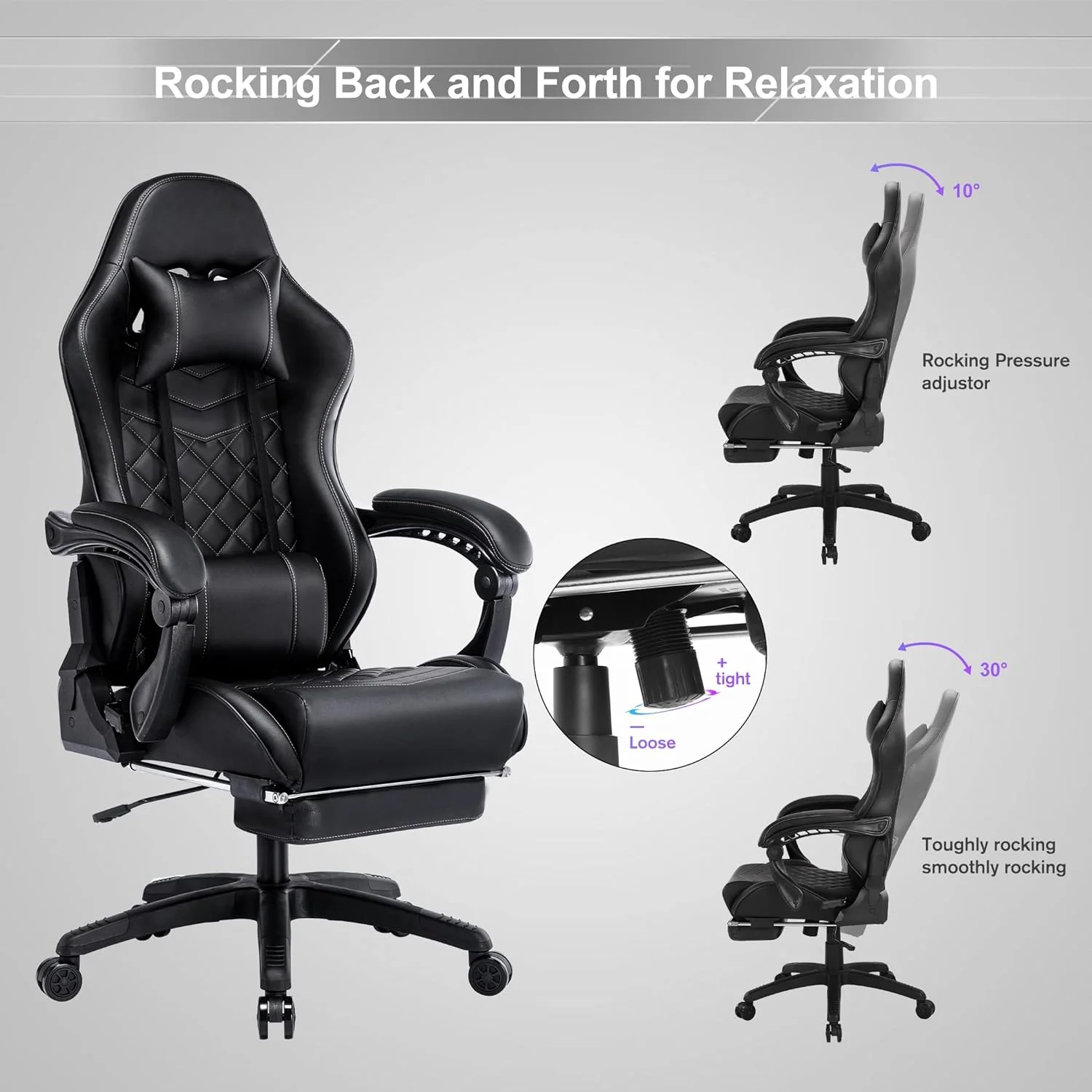 2025 Classic PU Leather Large and Tall Ergonomic Computer Chair