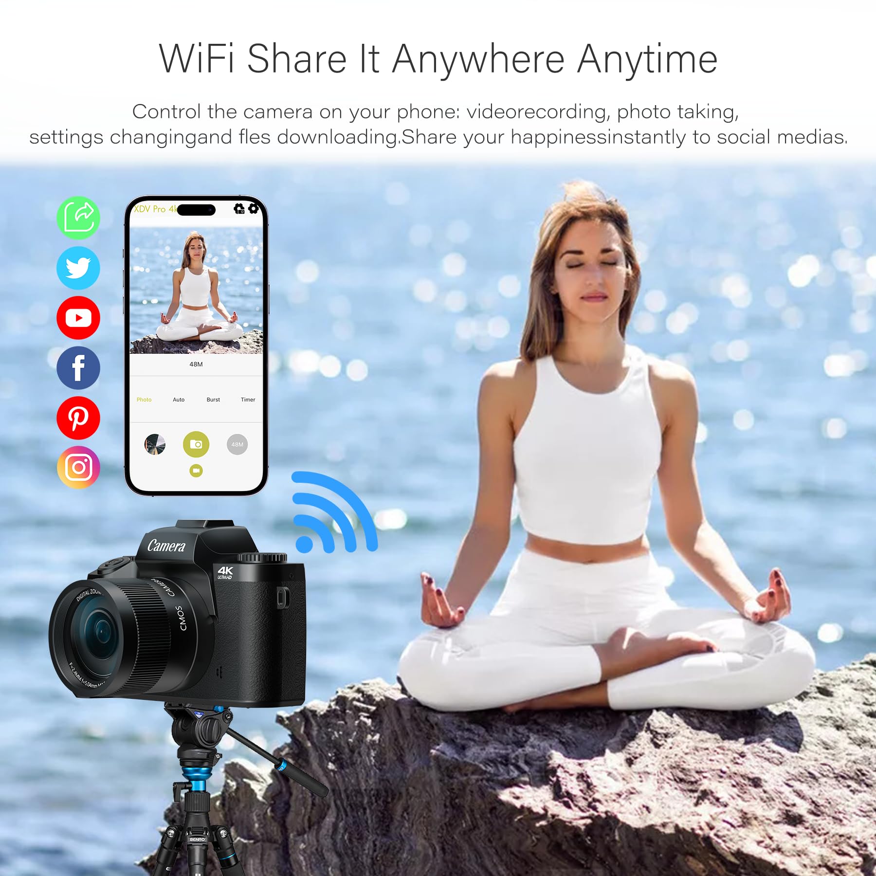 Saneen Digital Camera, 4k Cameras for Photography & Video