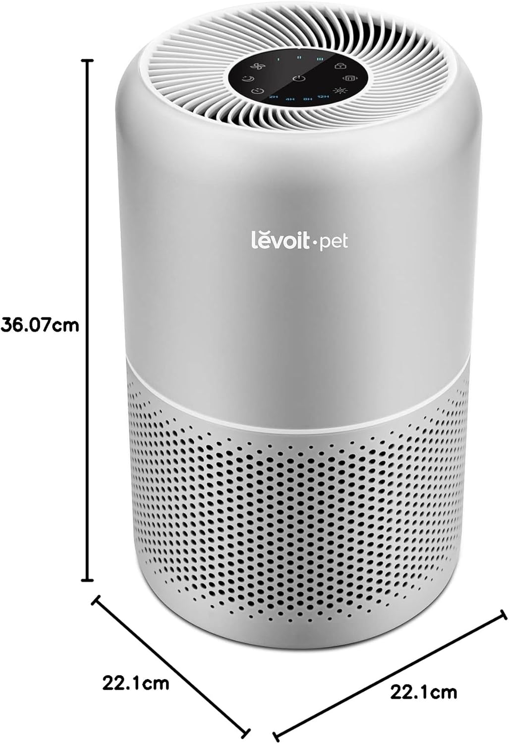 Air Purifier for Home Allergies Pets Hair in Bedroom & Standing Fan for Bedroom, 82ft CirculAir 120° Oscillating Fan