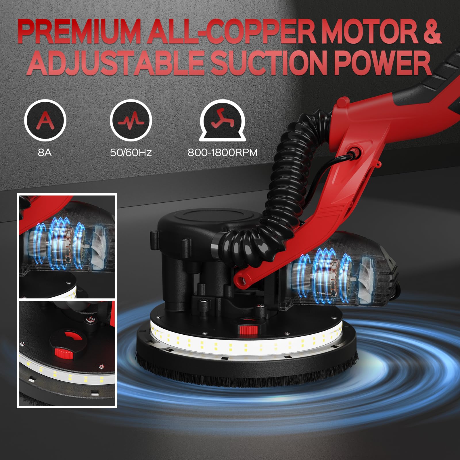 IMQUALI Drywall Sander with Vacuum Dust Collector