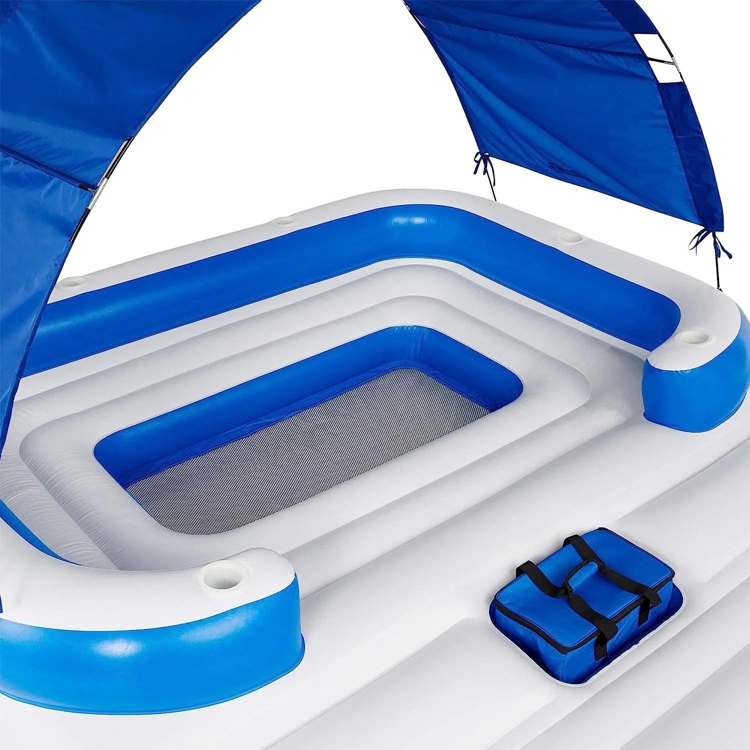 2025 Tropical Breeze 6 Person Floating Island Lake Raft Lounge