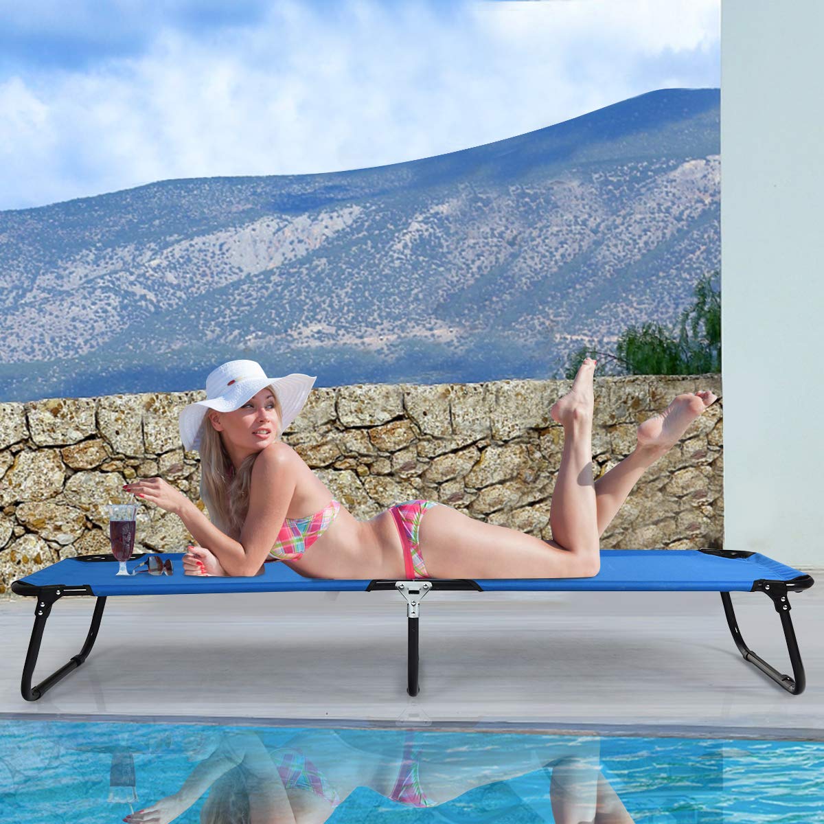 Folding Camping Cot, Heavy Duty Collapsible Foldable Bed