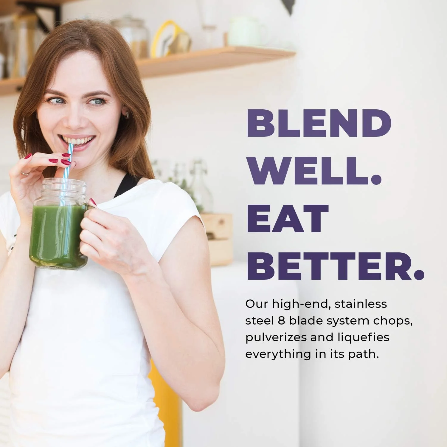 Commercial Blender Countertop Blender with Stainless Steel Blades