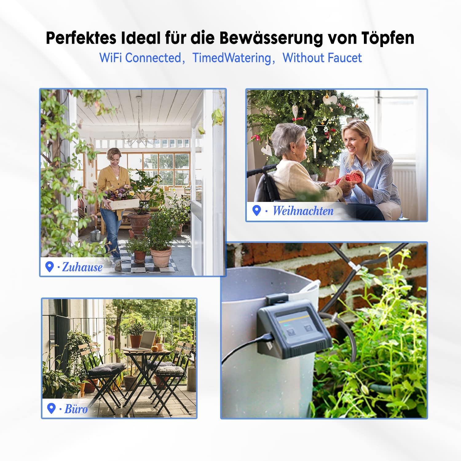RAINPOINT WiFi Automatisches Bewsserungssystem für Zimmerpflanzen,DIY-Tropfbewsserungsset Fernsteuerung des automatischen/manuellen/verzgerten Bewsserungsmodus über APP