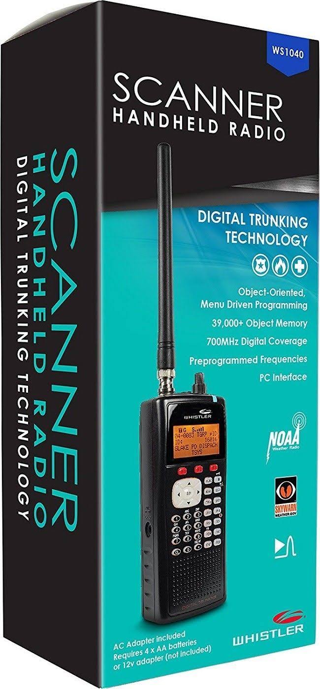Whistler WS1040 Handheld Digital Scanner Radio Black