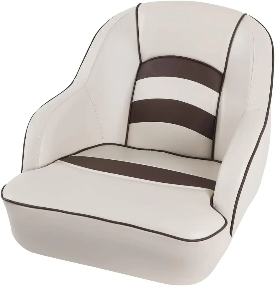 Bucket Pontoon Boat Seat (White/Blue)