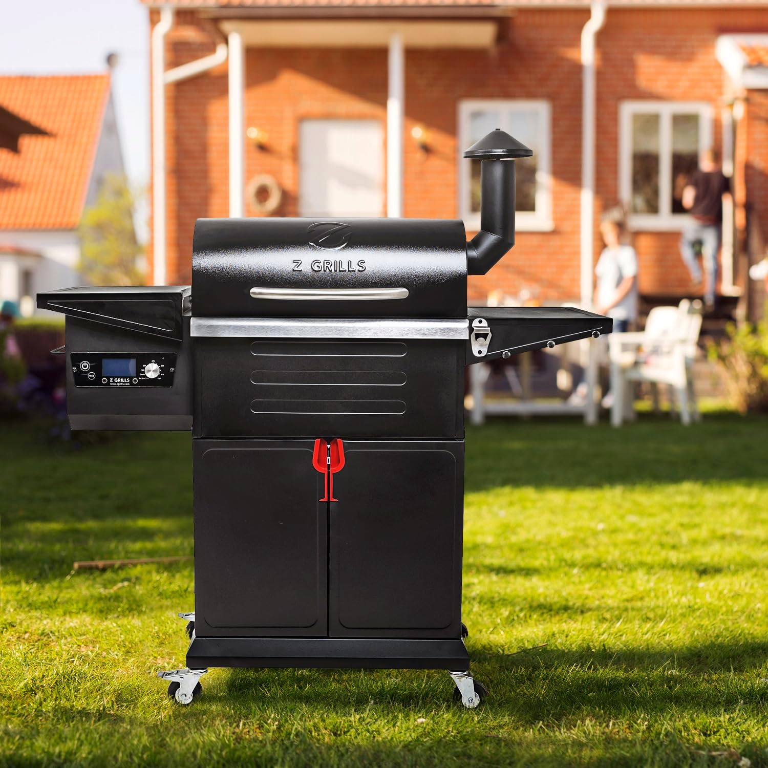 Z GRILLS Wood Pellet Grill Smoker with 552 Cooking Area & Front Shelf for Outdoor BBQ, Smoke, Bake and Roast, 550C