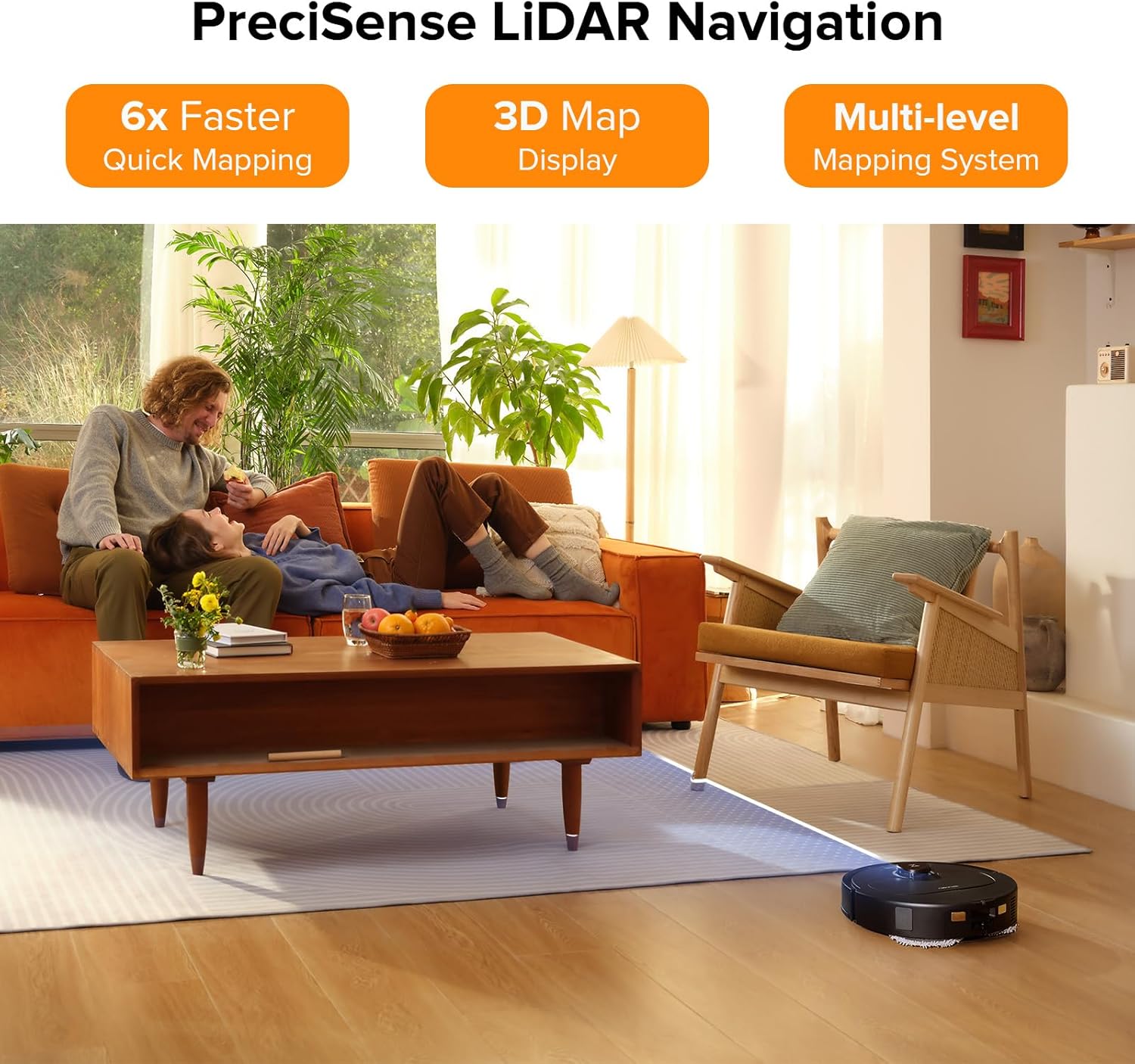 Qrevo Pro Robot Vacuum and Mop with FlexiArm Design Edge Mopping, Dynamic Hot Water Mop Washing and Auto Mop Drying, Intelligent Dirt Detection, 7,000 Pa Suction, Ideal for Carpets