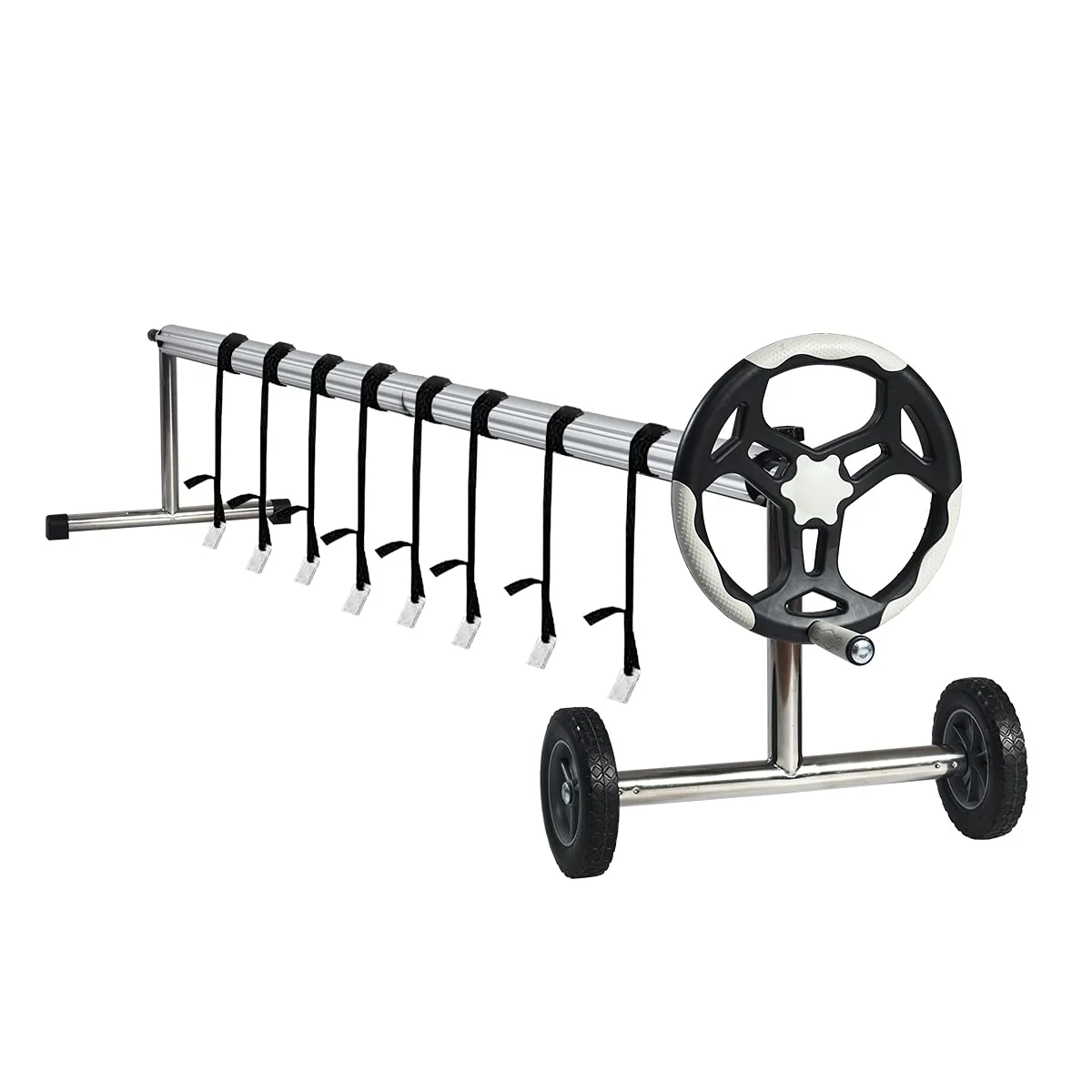 18FT Pool Cover Reel Set, Aluminum Pool Solar Cover Reel