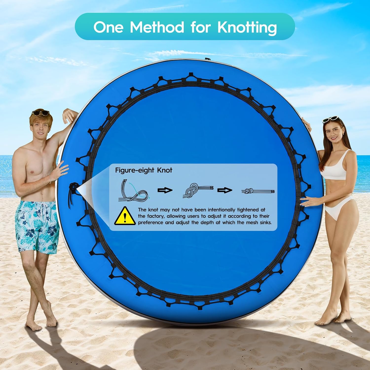 Round Floating Ring Hammock - Heavy Duty Inflatable Raft