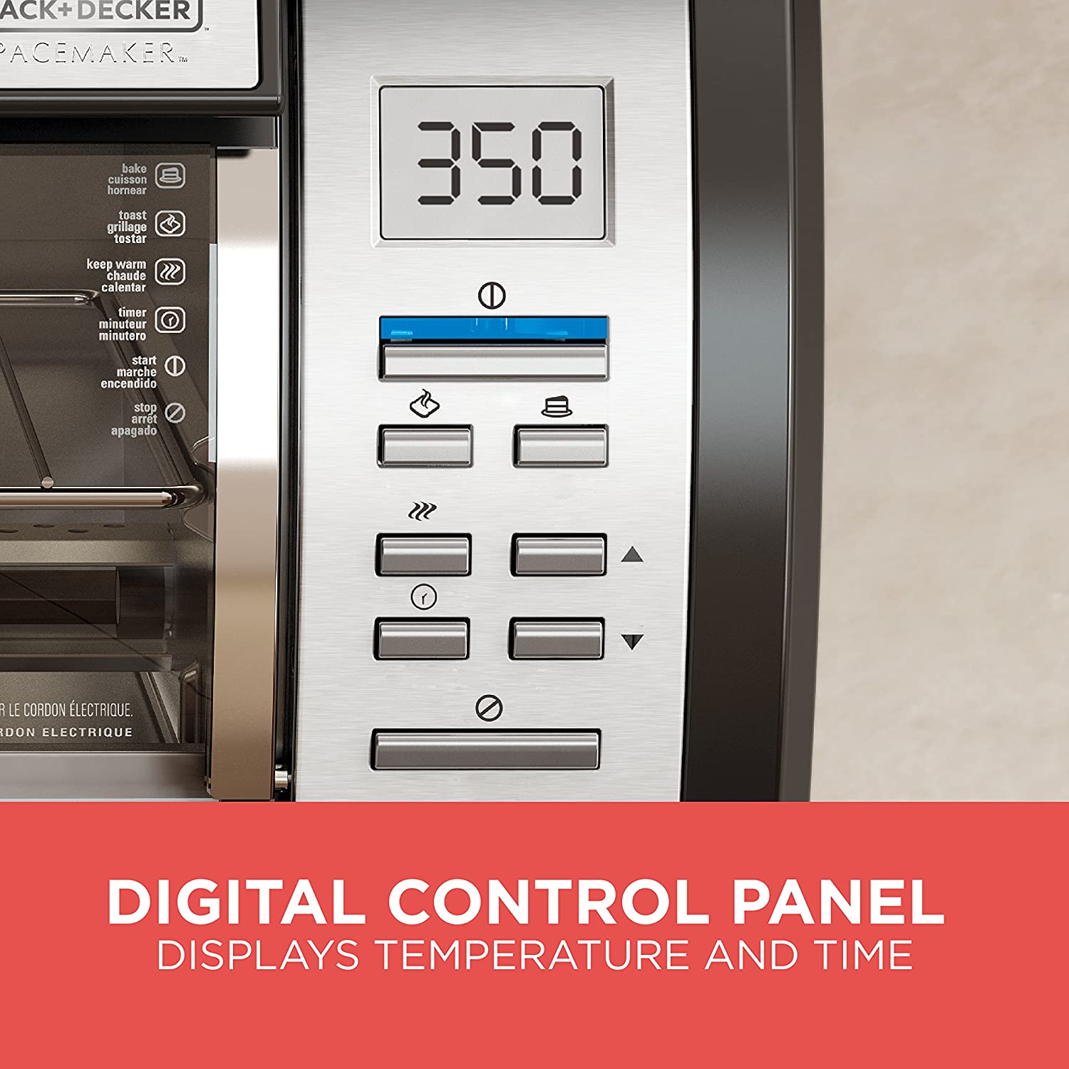 2025 Spacemaker Under-Counter Toaster Oven, Black/Stainless Steel, TROS1000D