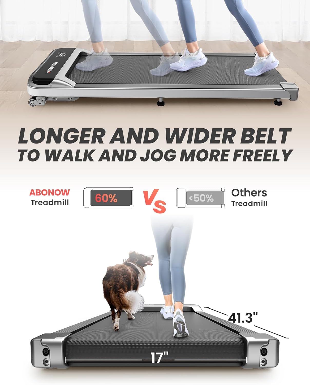 Walking Pad, Under Desk Treadmill with Incline for Home Office 2.5HP Portable Walking Treadmill with 280 Lbs Weight Capacity Walking Machine, Remote Control, LED Display