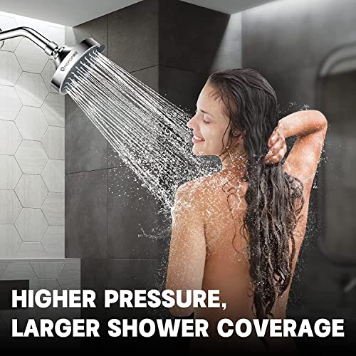 HOPOPRO NBC News Recommended 5 Modes High Pressure Shower Head 4.1 Inch