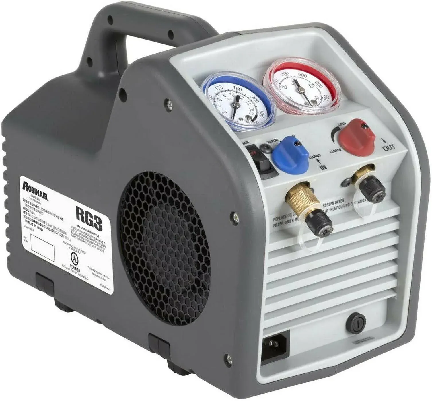 Robinair (RG3) Portable Refrigerant Recovery Machine