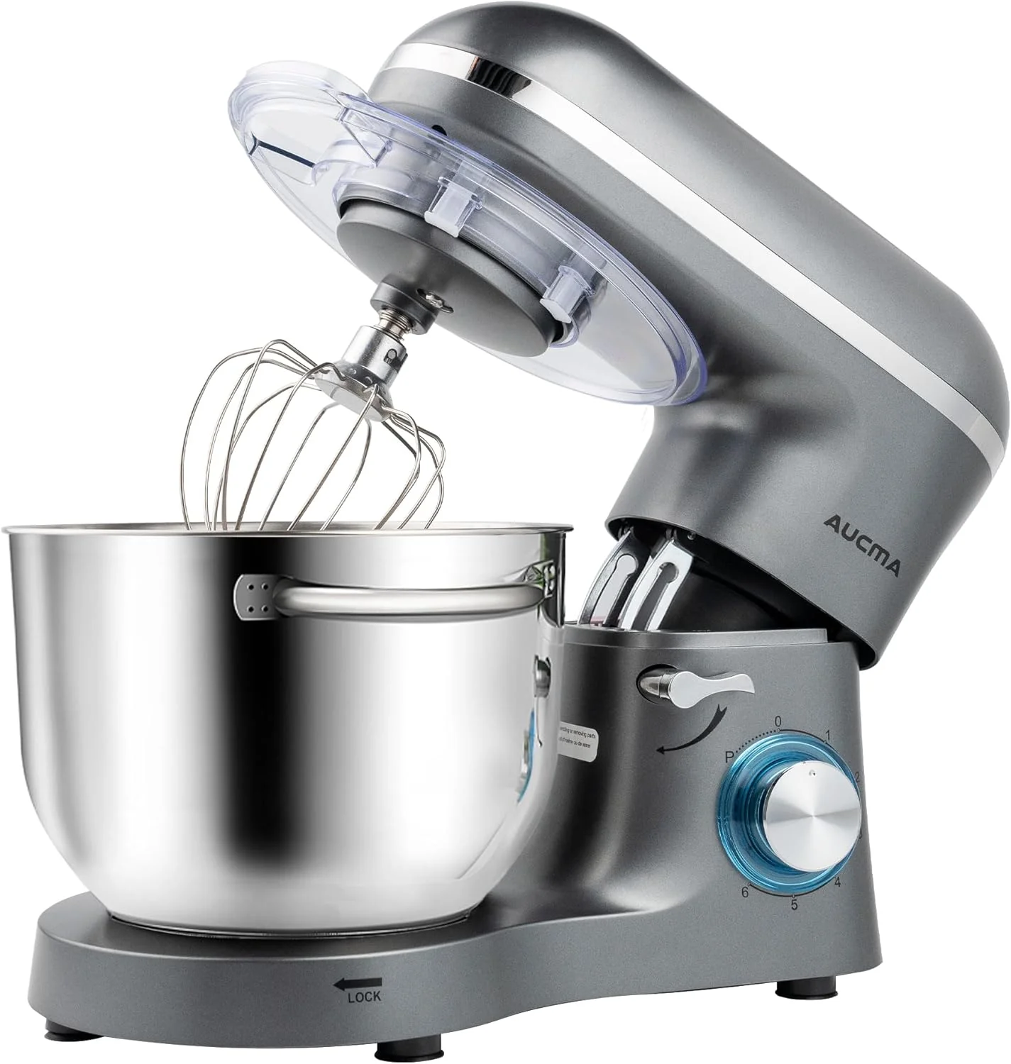 Aucma Stand Mixer,6.5-QT 660W 6-Speed Tilt-Head Food Mixer, Kitchen Electric Mixer with Dough Hook