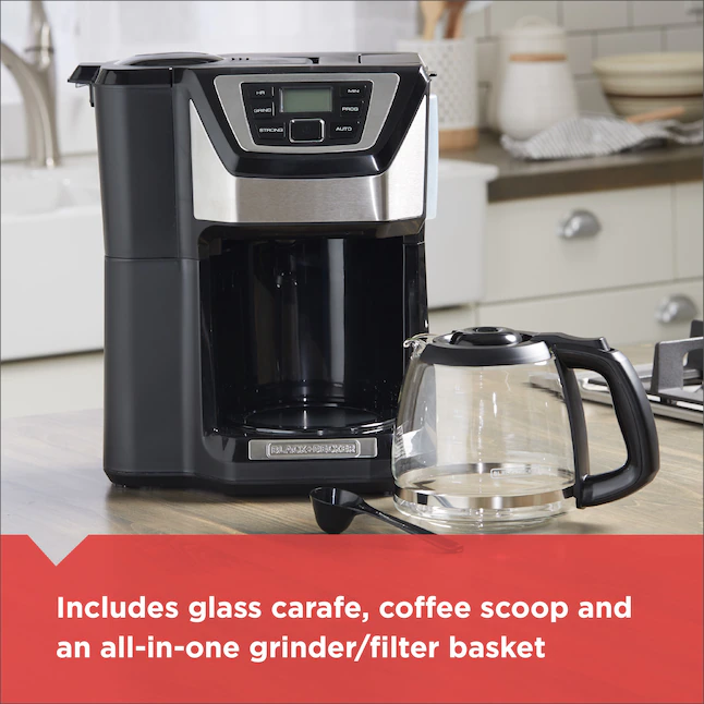12-Cup Black/Stainless Residential Drip Coffee Maker, CM5000B