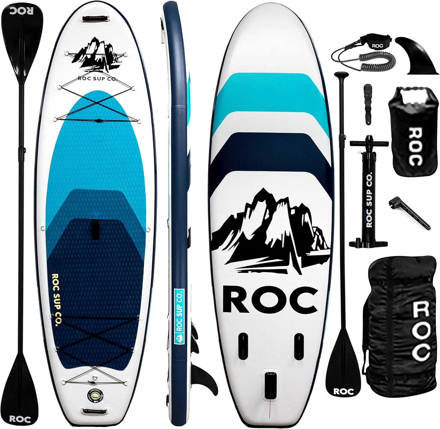 Roc Inflatable Stand Up Paddle Boards 10 ft 6 in with Premium SUP Paddle Board Accessories, Wide Stable Design, Non-Slip Comfort Deck for Youth & Adults