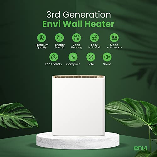 2025 Envi Plug-in Electric Panel Wall Heaters for Indoor Use, Energy Efficient 24/7 Heating w/Safety Sensor Protection