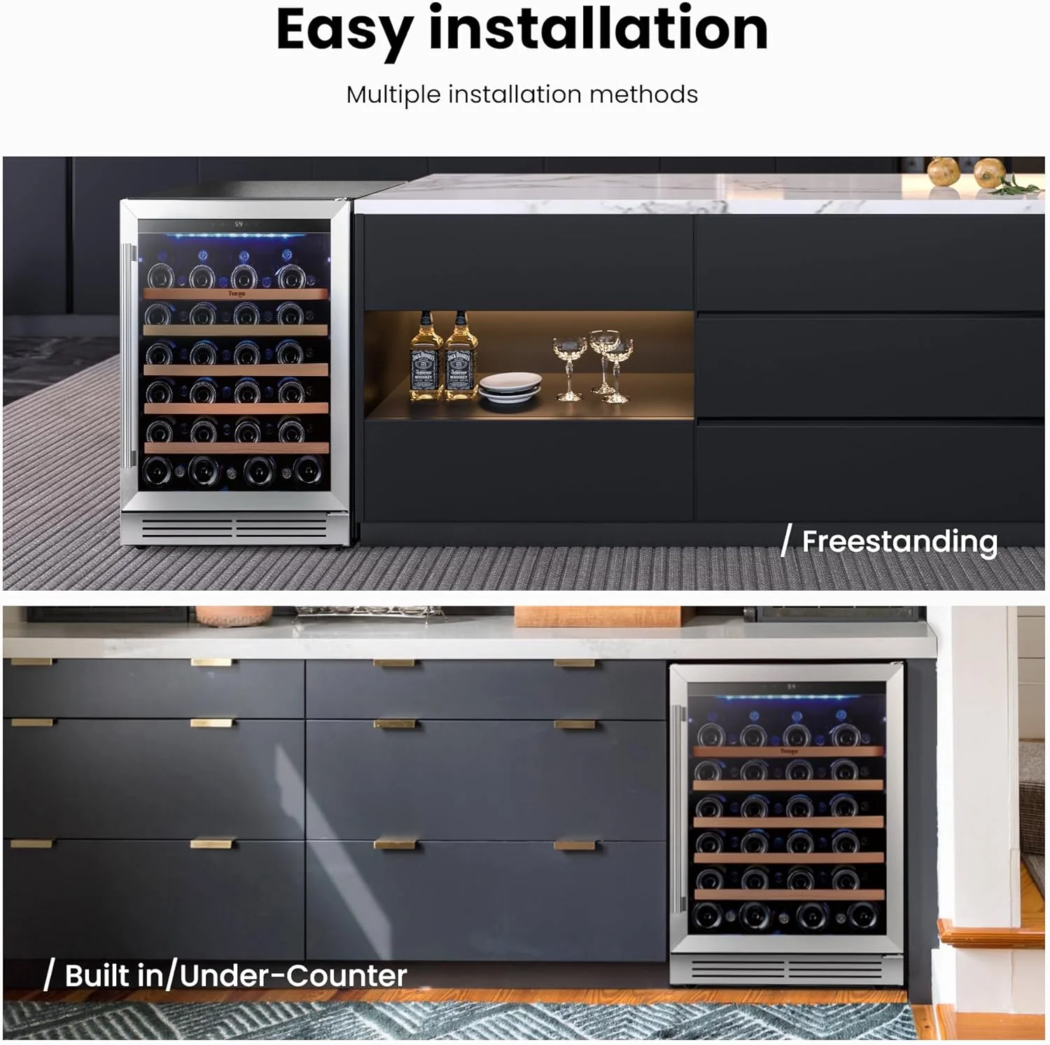 Wine Fridge Cooler 15 Inch Wine Fridge Hold 33 Bottles