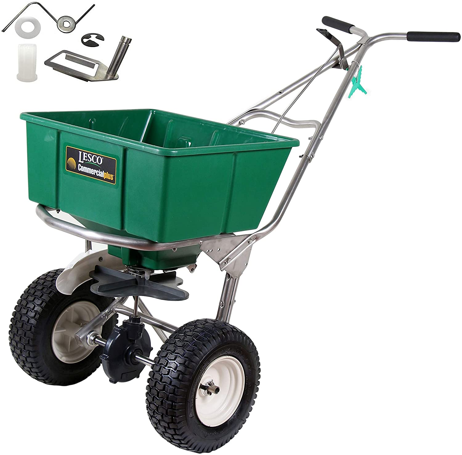 2025 High Wheel Walk-Behind Fertilizer Spreader with 092463 Agitator Repair Kit (Bundle, 2 Items)