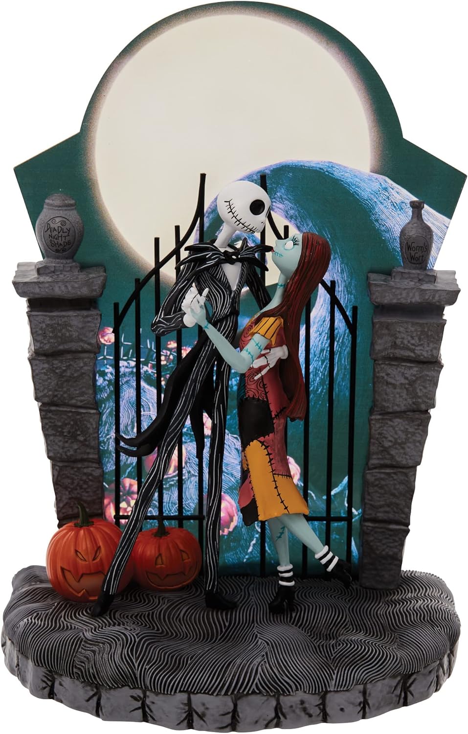 2025 Nightmare Jack and Sally Dancing Light Statue, 9