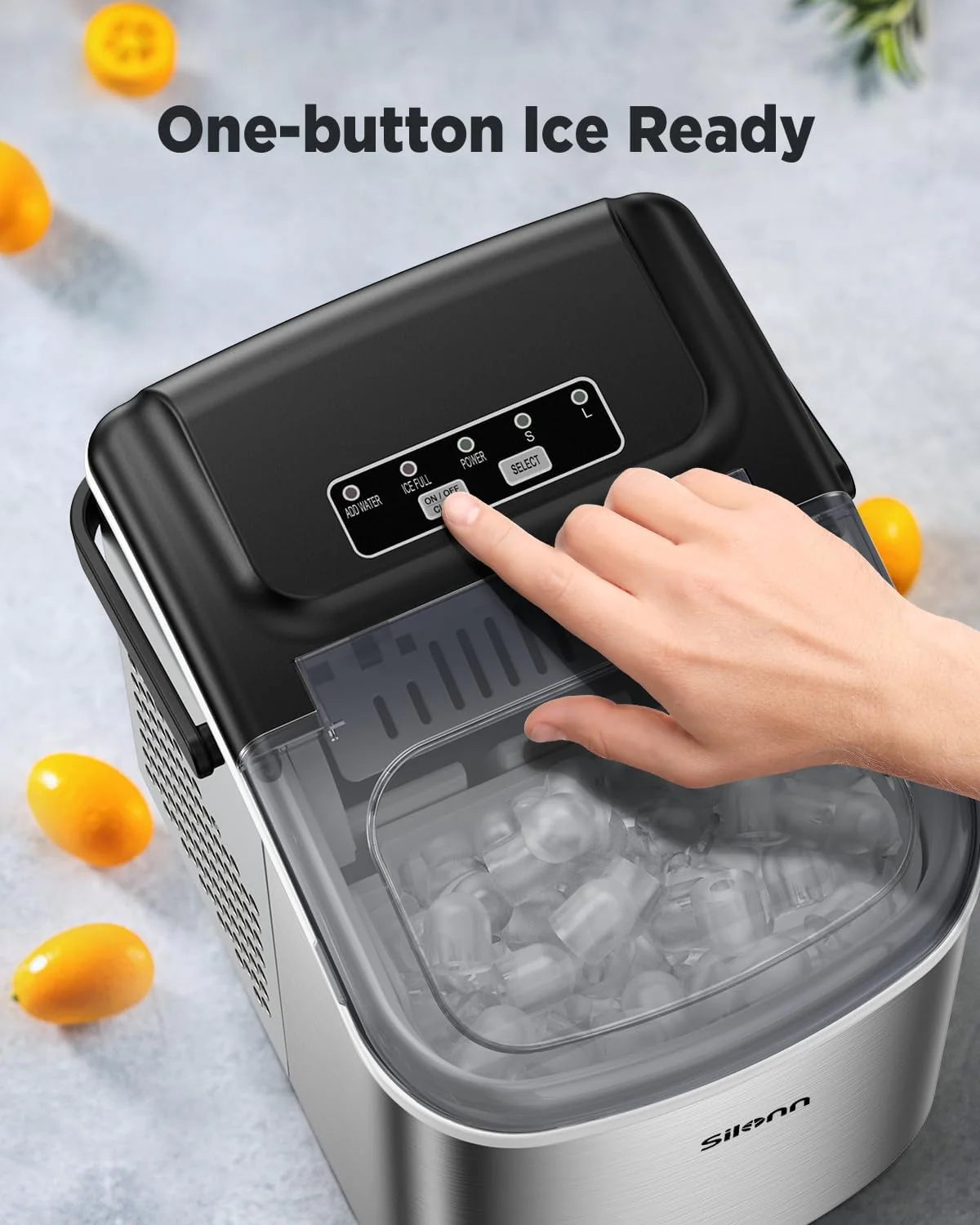 Nugget Ice Maker Countertop Pebble Ice Maker with Soft Chewable Ice