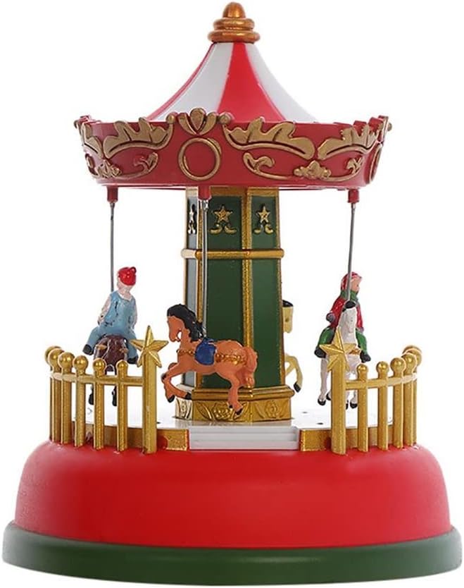 2025 2025 MGWYE Christmas Music Box with Light Room Decor Holiday Musical Ornaments Year Decoration Gift (Color : E)