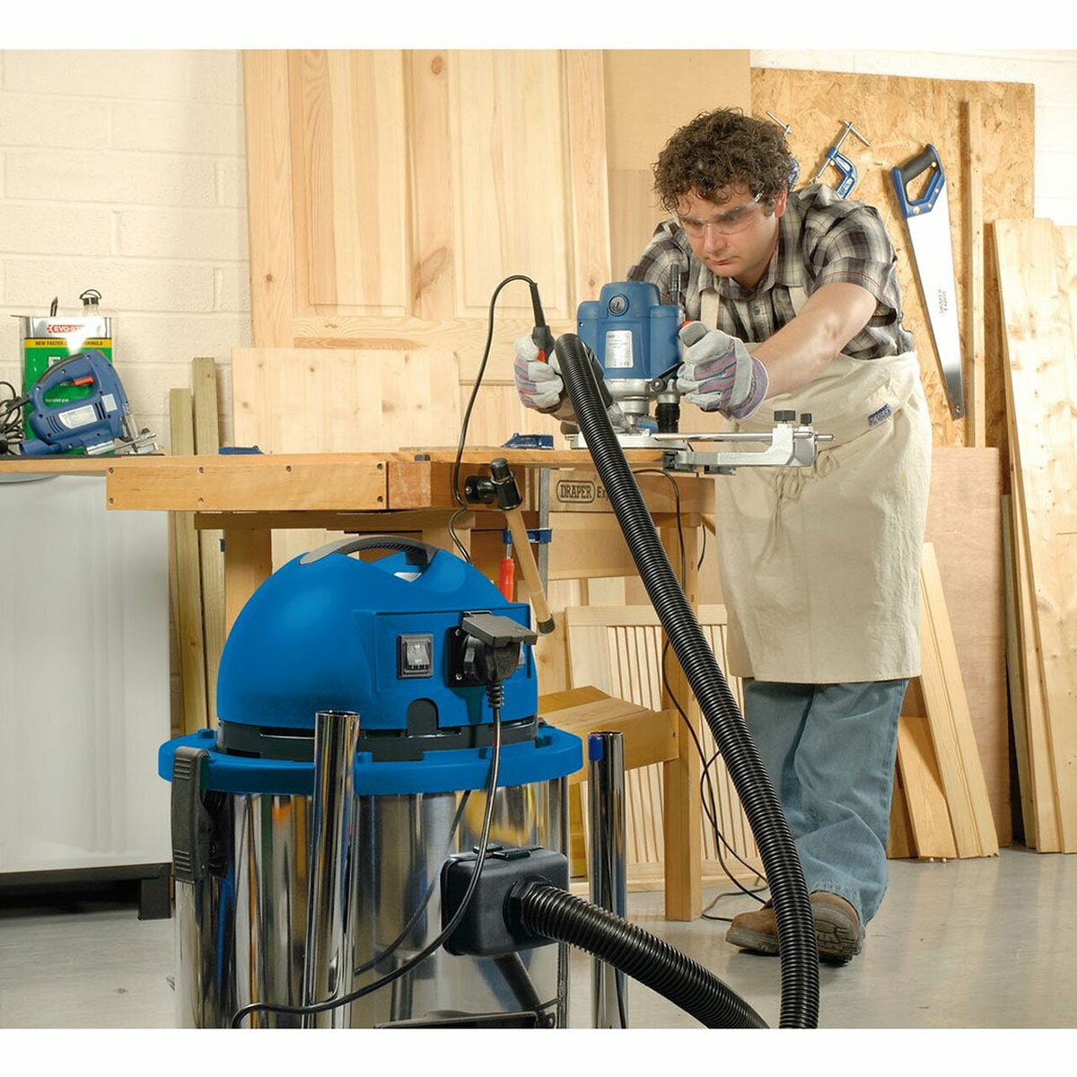 Wet Dry Vacuum Cleaner, 50 Litre with 5 Metre Hose