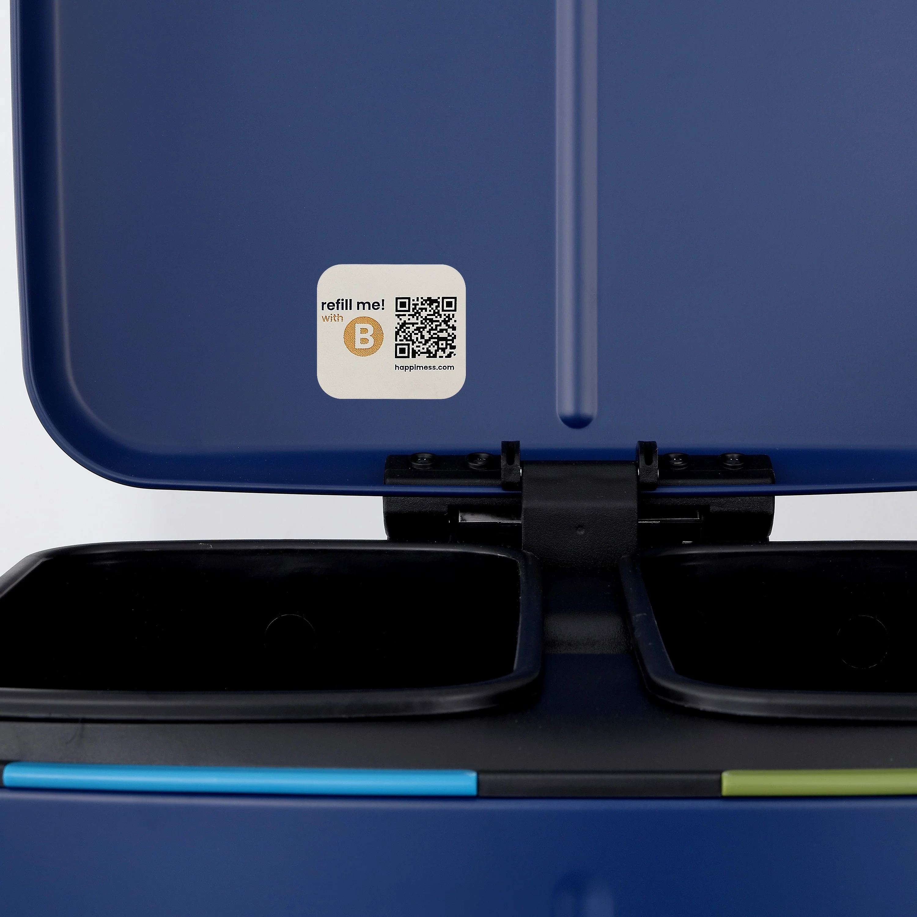 happimess 10.6-Gallon Double Bucket Trash Can with Soft Close Lid