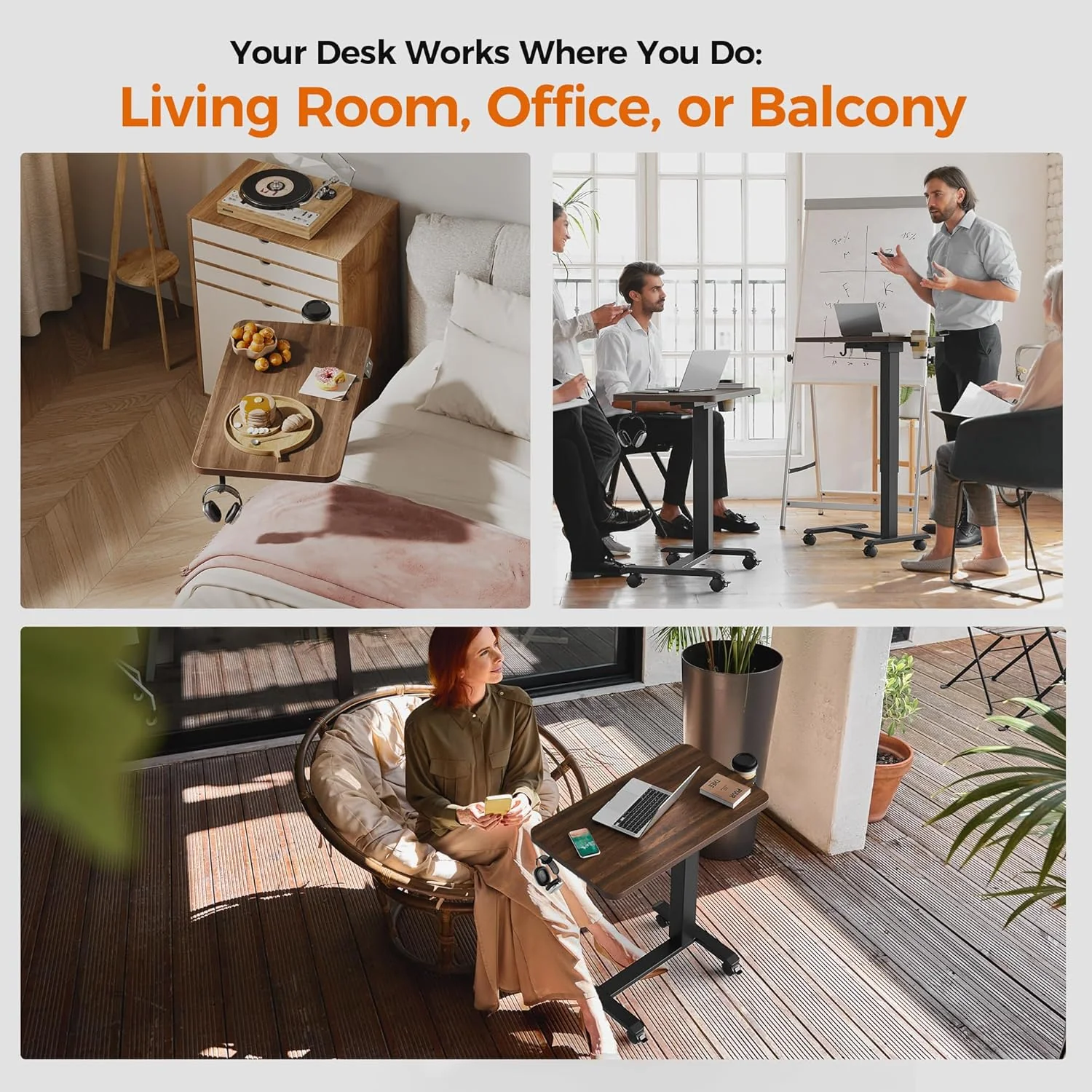 Electric Standing Desk 48 x 24 Inches Height Adjustable Desk